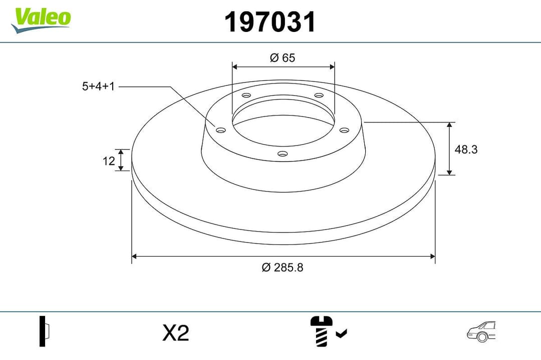Disc frana VALEO 197031