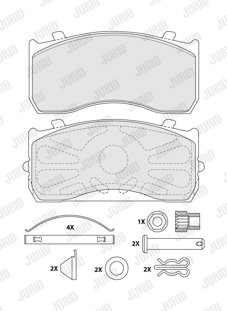 set placute frana,frana disc JURID 2918305390