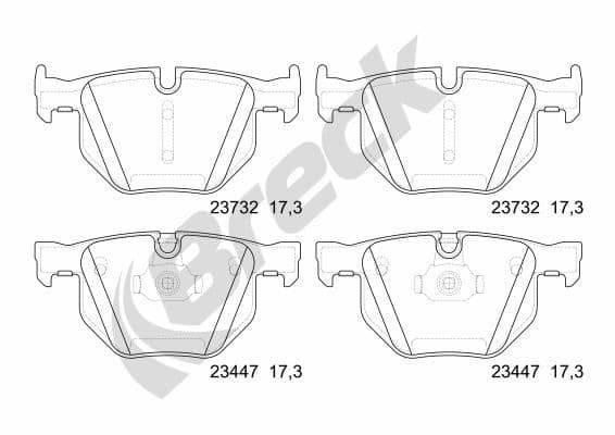 set placute frana,frana disc BRECK 23447 00 554 10