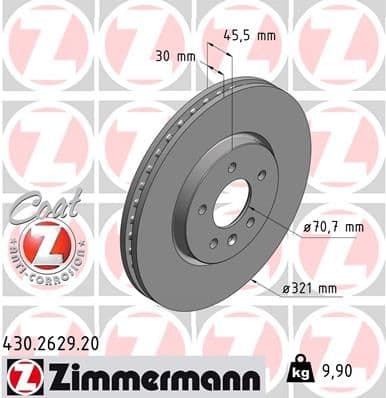 Disc frana ZIMMERMANN COAT Z 430.2629.20