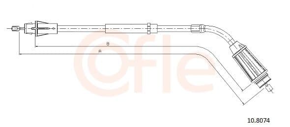 Cablu, frana de parcare COFLE 10.8074