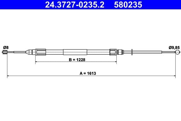 Cablu, frana de parcare ATE 24.3727-0235.2