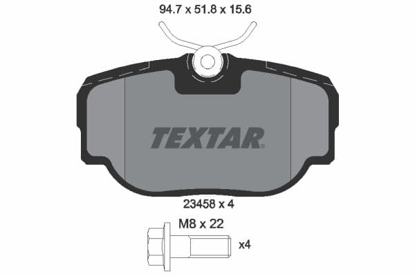 set placute frana,frana disc TEXTAR 2345801