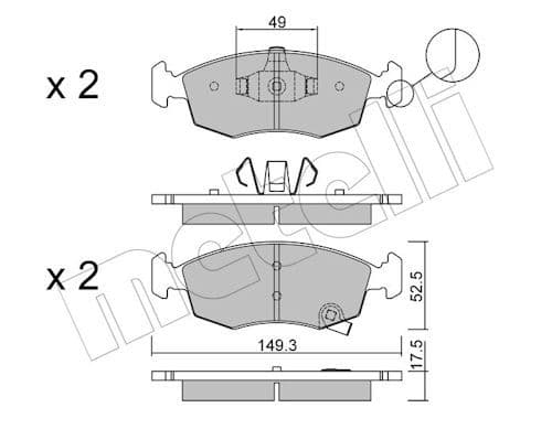 set placute frana,frana disc METELLI 22-0274-5