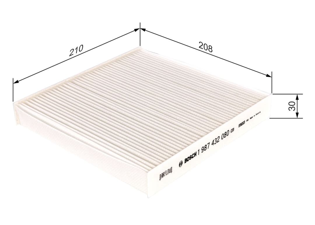 Filtru, aer habitaclu BOSCH 1 987 432 080