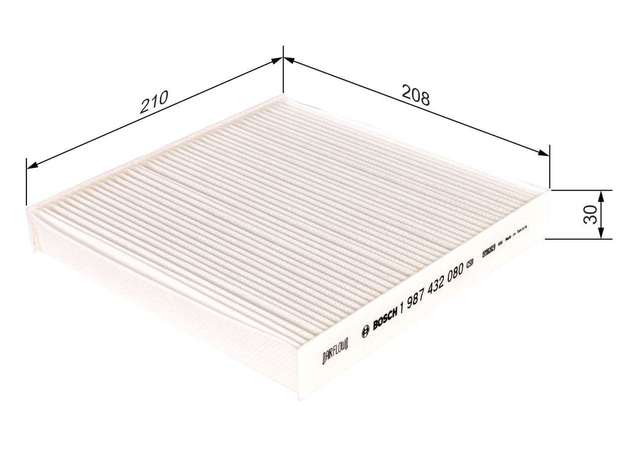Filtru, aer habitaclu BOSCH 1 987 432 080