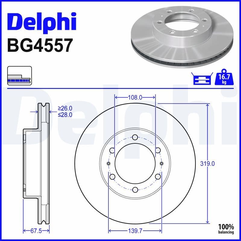 Disc frana DELPHI BG4557
