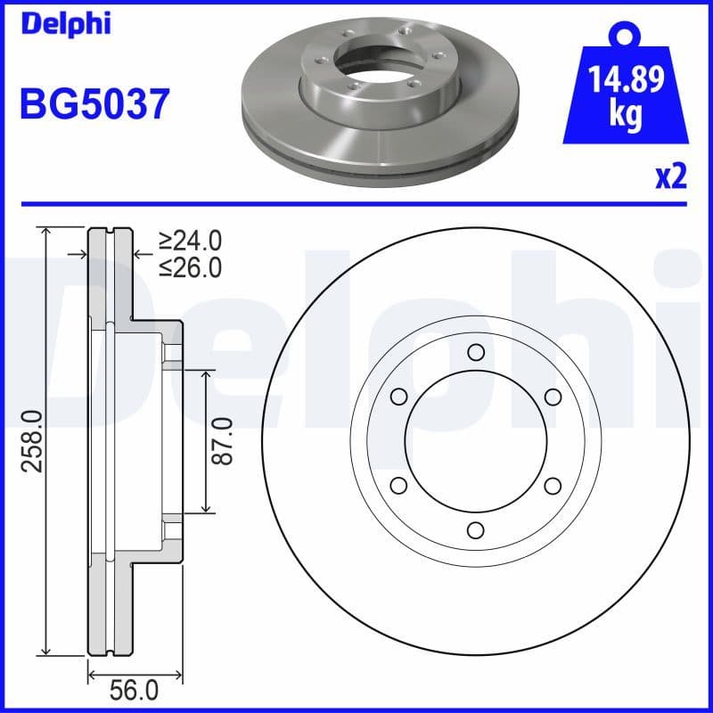 Disc frana DELPHI BG5037