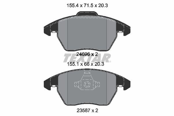 set placute frana,frana disc TEXTAR Q+ 2469601