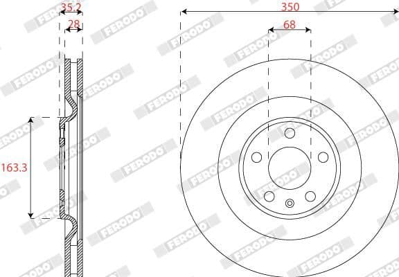 Disc frana FERODO DDF2661C