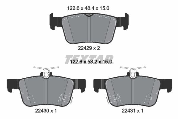 set placute frana,frana disc TEXTAR Q+ 2242901
