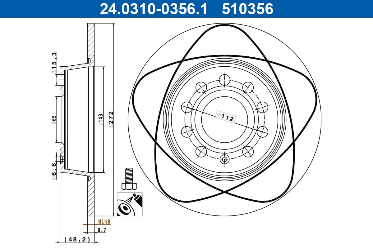 Disc frana ATE 24.0310-0356.1