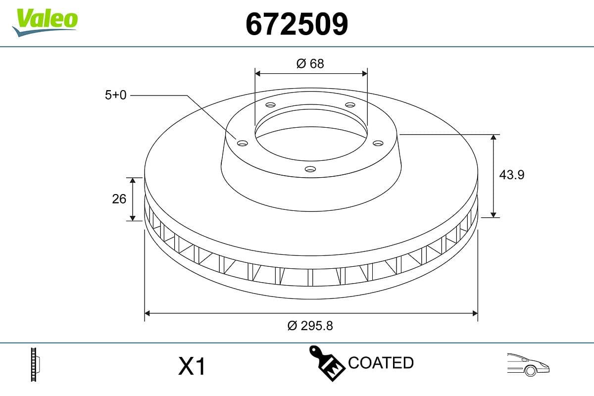 Disc frana VALEO 672509