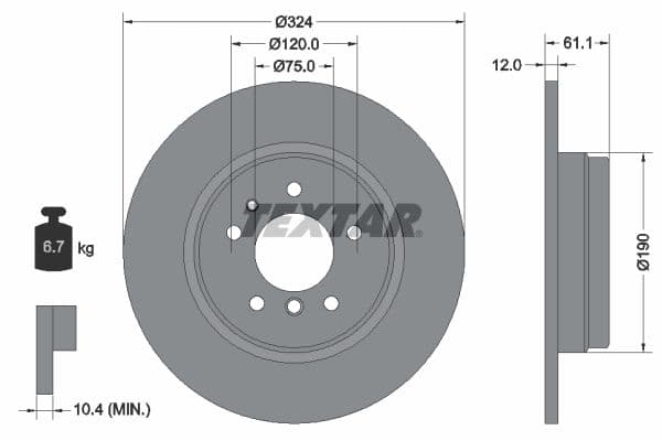 Disc frana TEXTAR 92058400