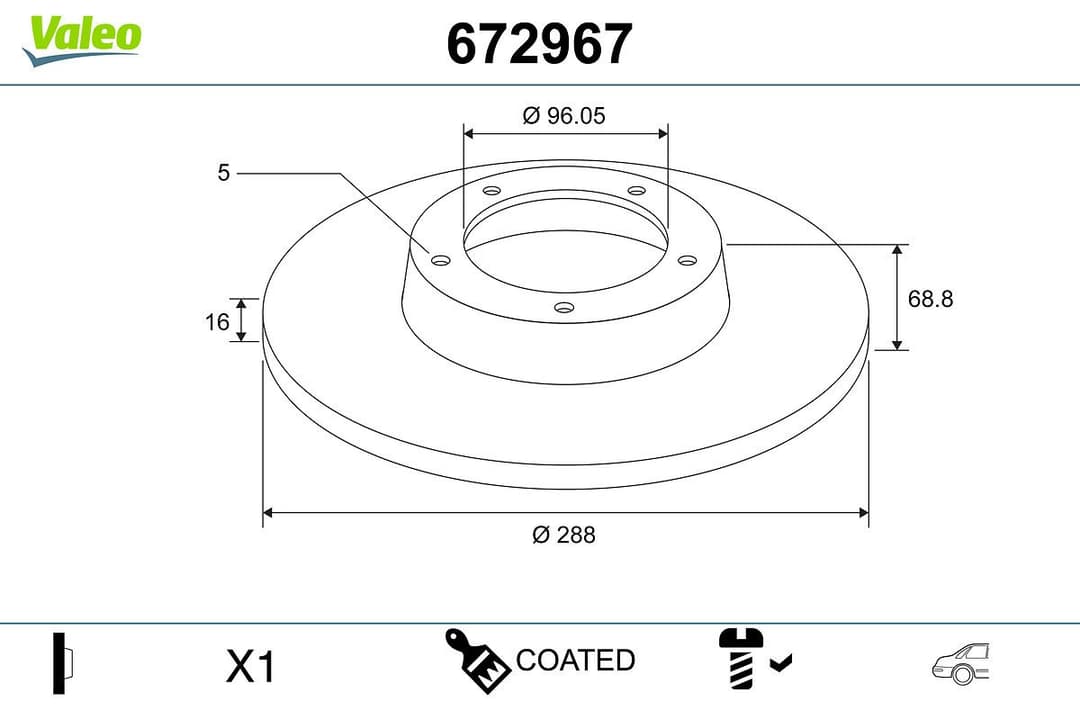 Disc frana VALEO 672967