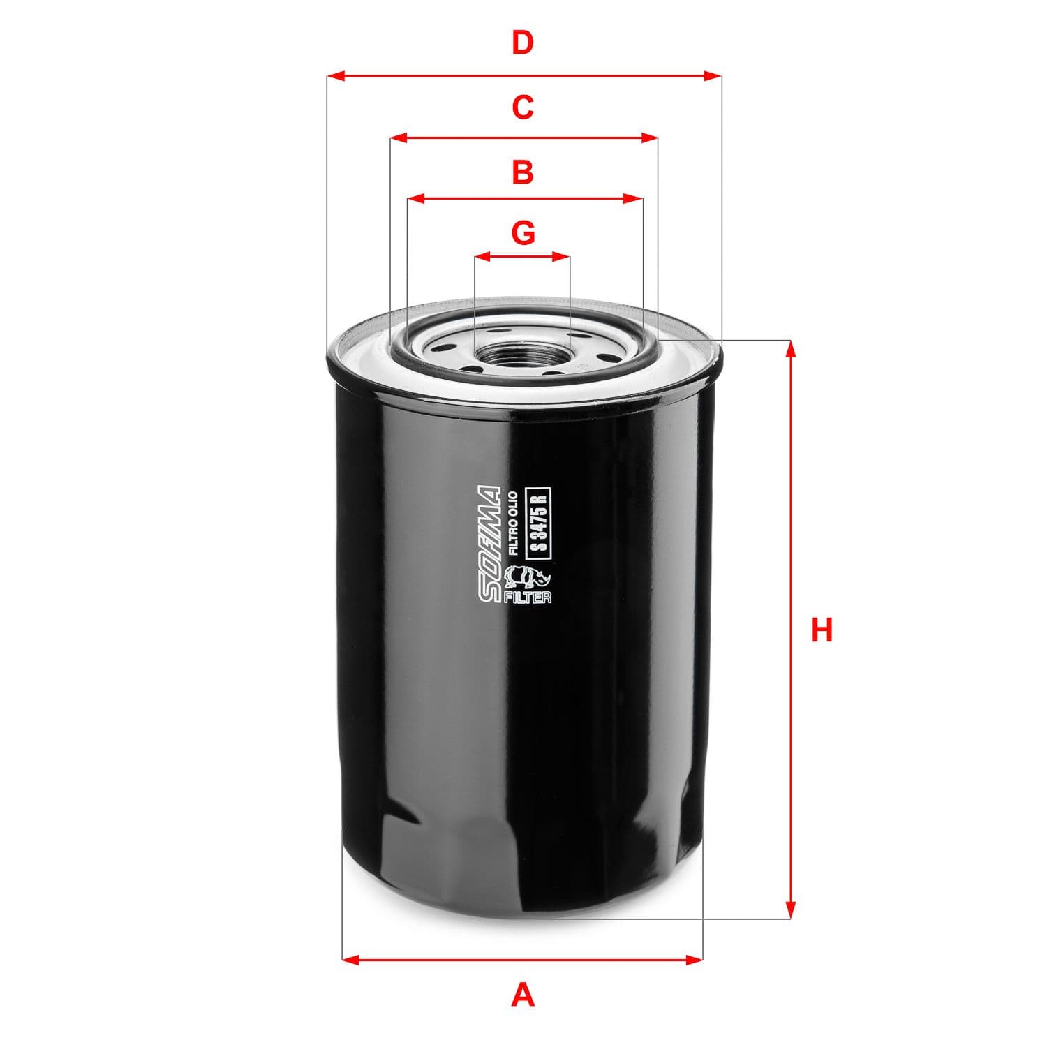 Filtru ulei SOFIMA S 3475 R