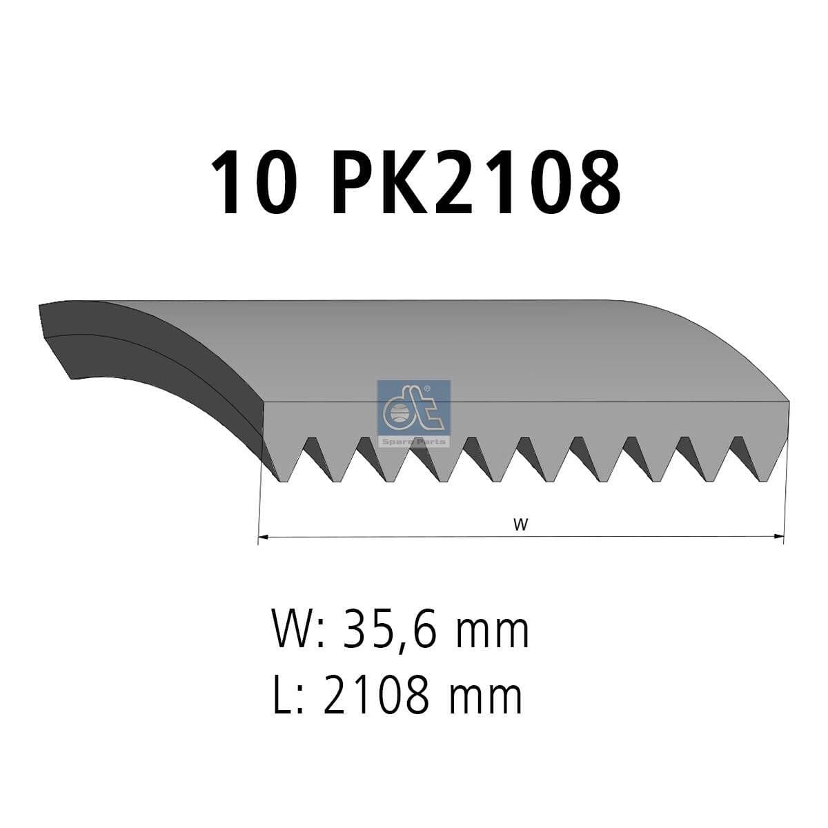 Curea transmisie cu caneluri DT Spare Parts 3.34326