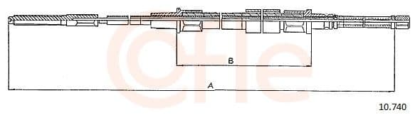 Cablu, frana de parcare COFLE 10.740