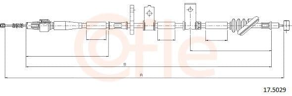 Cablu, frana de parcare COFLE 17.5029