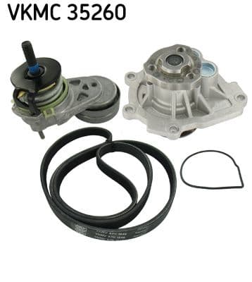 Pompa apa + Set curea transmisie cu caneluri SKF VKMC 35260