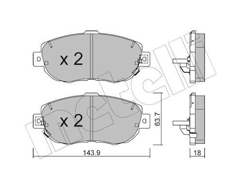 set placute frana,frana disc METELLI 22-0756-0
