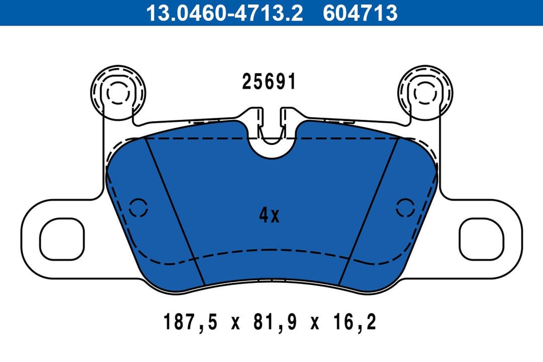 set placute frana,frana disc ATE 13.0460-4713.2