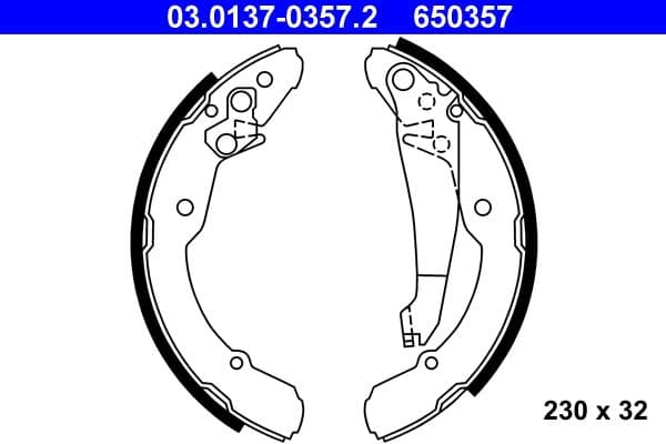 Set saboti frana ATE 03.0137-0357.2