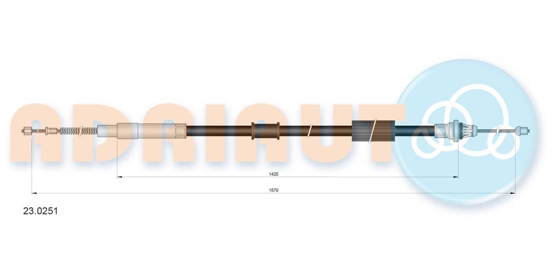 Cablu, frana de parcare ADRIAUTO 23.0251