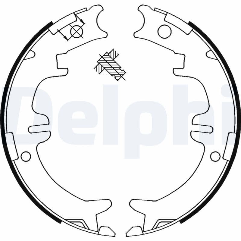 Set saboti frana, frana de mana DELPHI LS1892