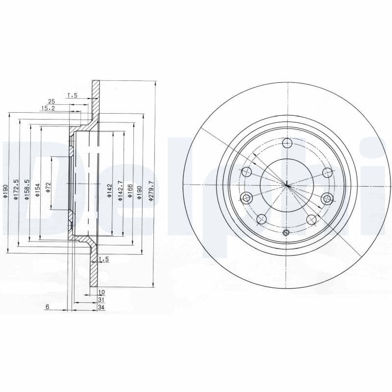 Disc frana DELPHI BG3875C