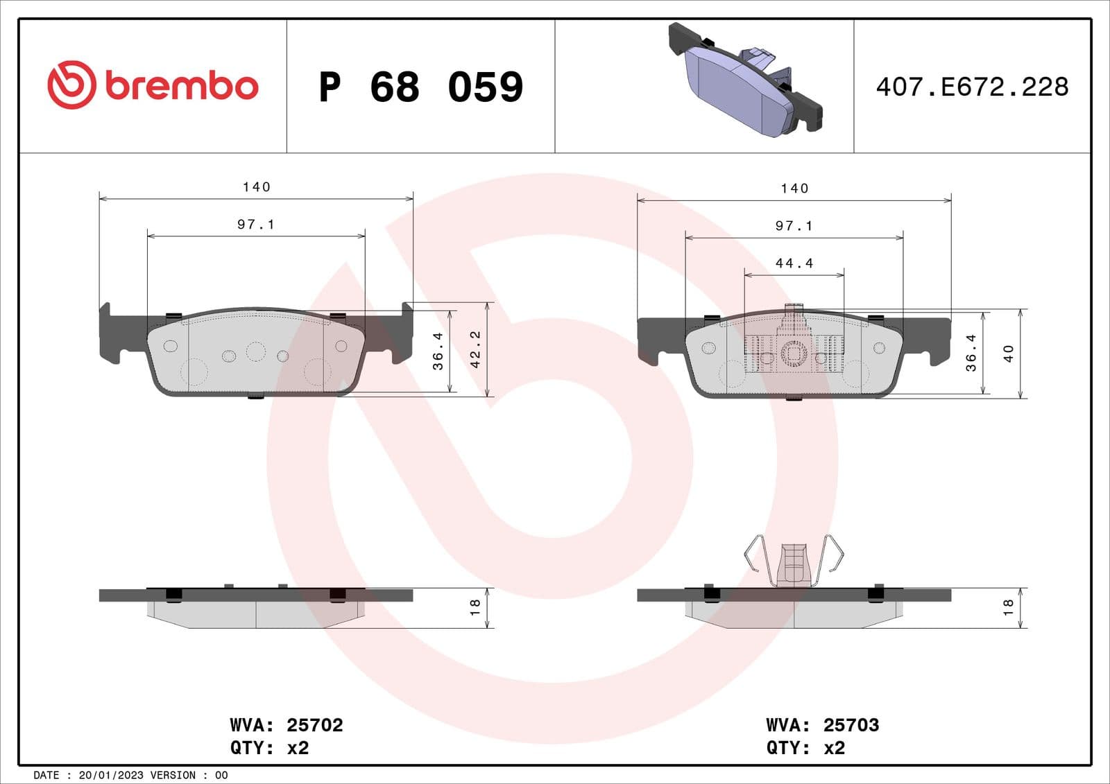 set placute frana,frana disc BREMBO PRIME LINE P 68 059