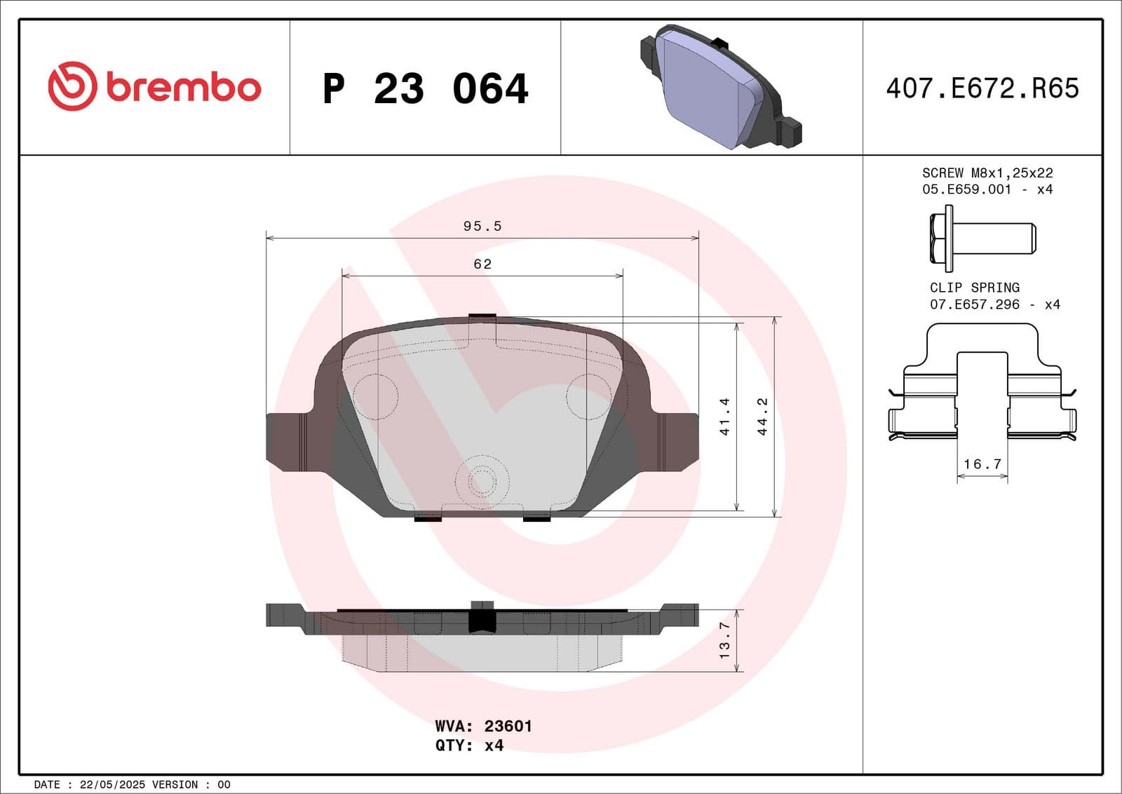 set placute frana,frana disc BREMBO PRIME LINE P 23 064