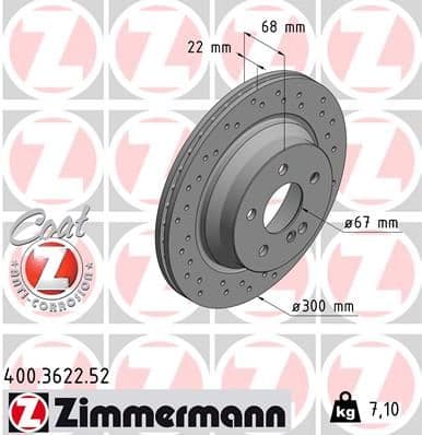Disc frana ZIMMERMANN SPORT Z 400.3622.52