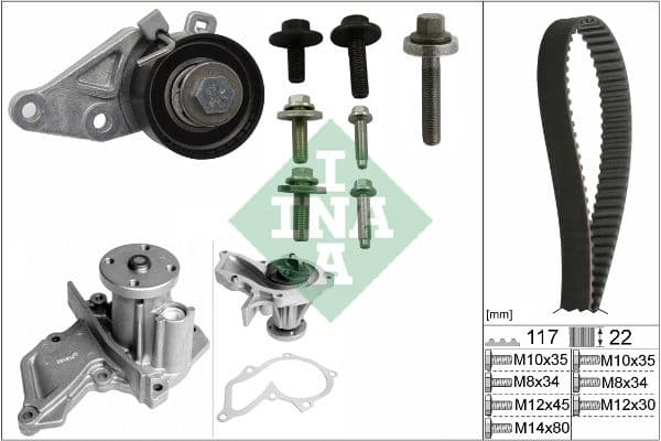 Set pompa apa + curea dintata Schaeffler INA 530 0140 30