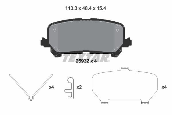 set placute frana,frana disc TEXTAR 2593201