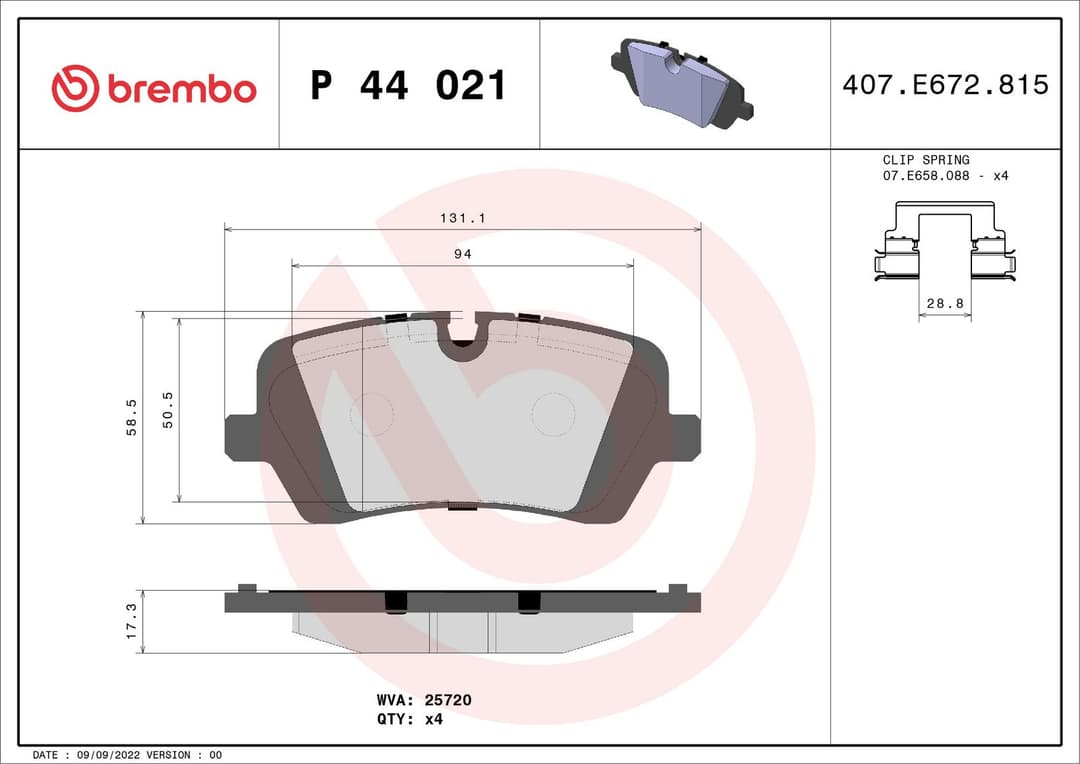 set placute frana,frana disc BREMBO PRIME LINE P 44 021