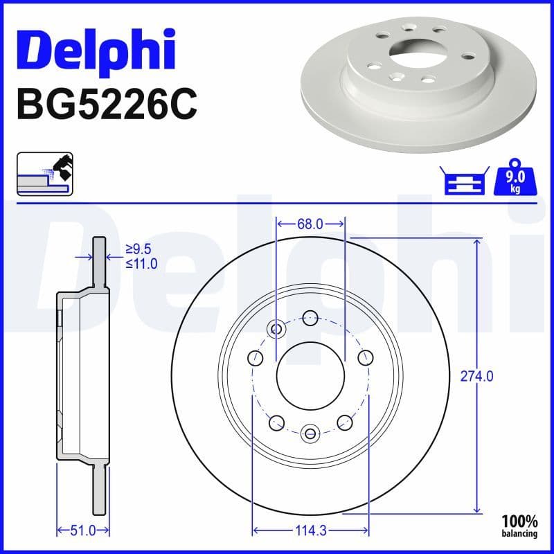 Disc frana DELPHI BG5226C