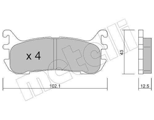 set placute frana,frana disc METELLI 22-0393-0