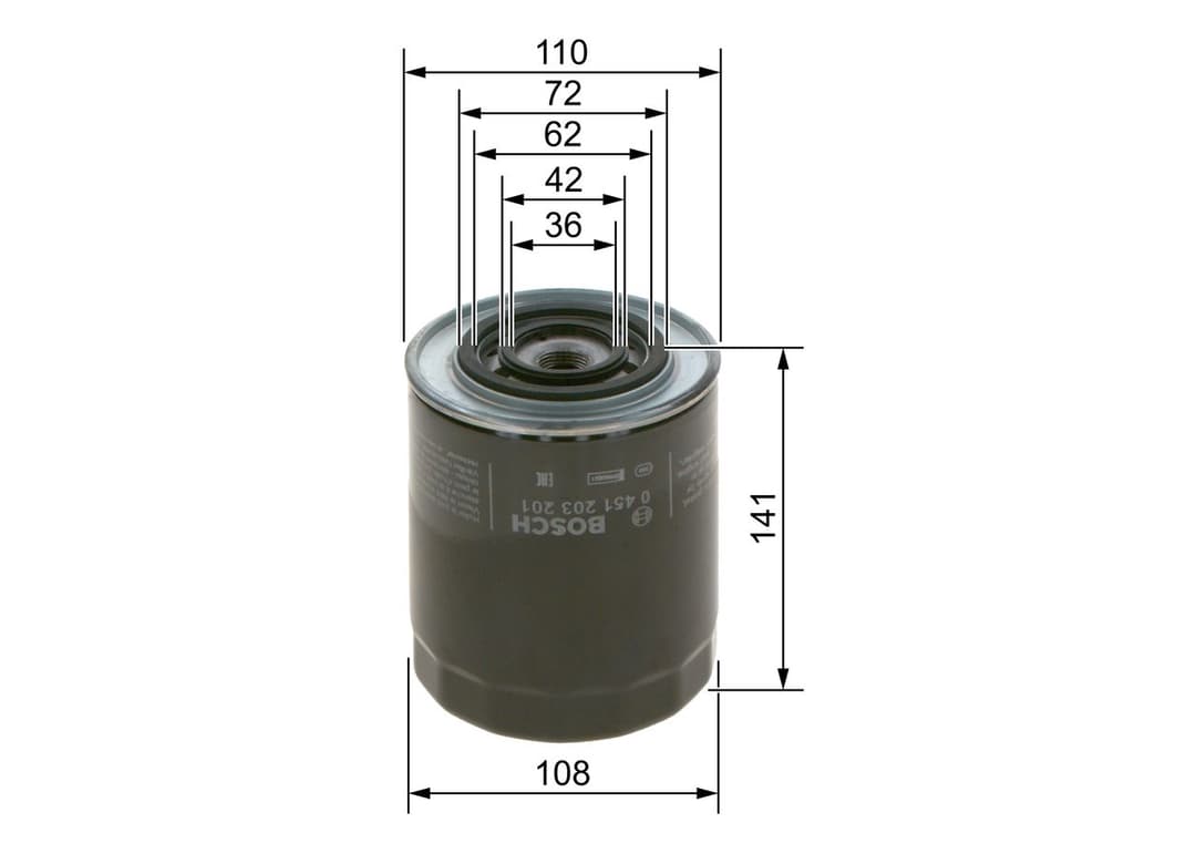 Filtru ulei BOSCH 0 451 203 201