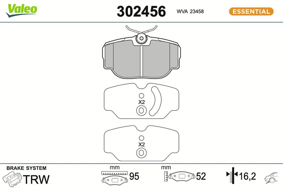 set placute frana,frana disc VALEO 302456