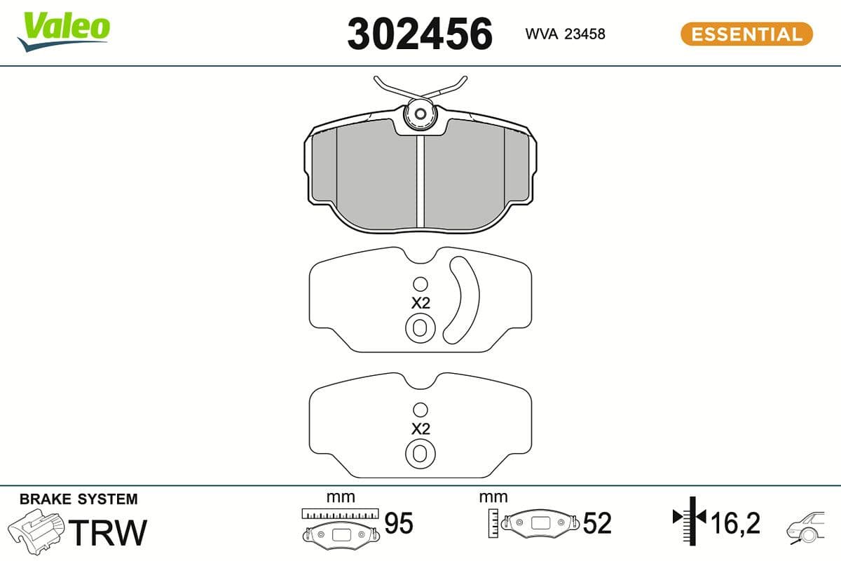 set placute frana,frana disc VALEO 302456