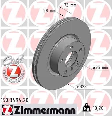 Disc frana ZIMMERMANN COAT Z 150.3494.20