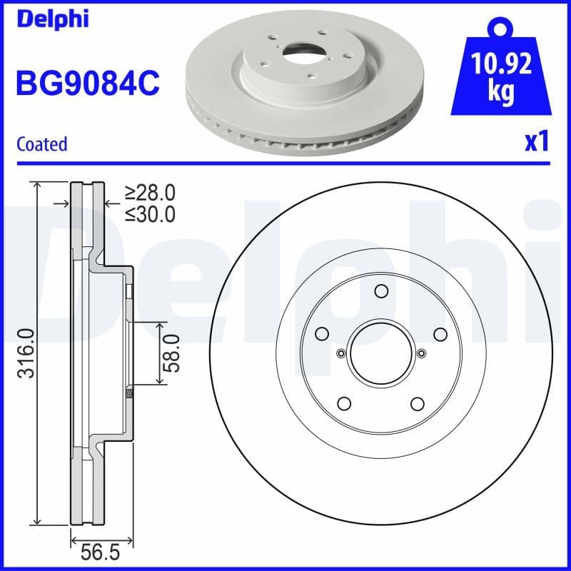Disc frana DELPHI BG9084C