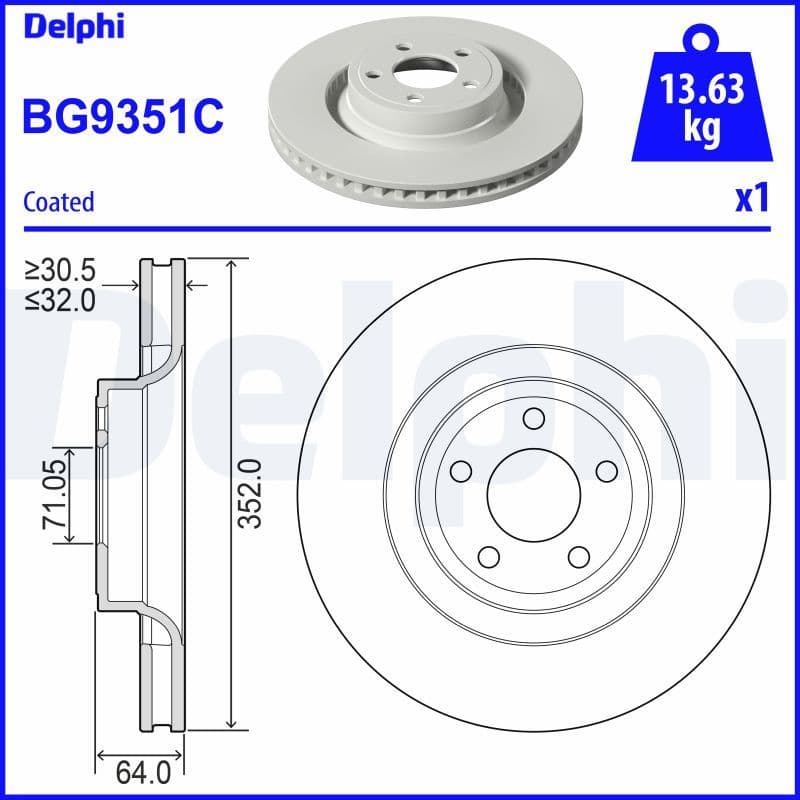 Disc frana DELPHI BG9351C