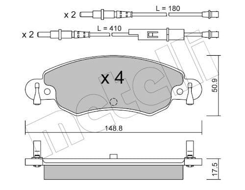 set placute frana,frana disc METELLI 22-0330-0
