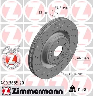 Disc frana ZIMMERMANN COAT Z 400.3685.20
