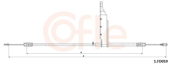 Cablu, frana de parcare COFLE 1.FD019