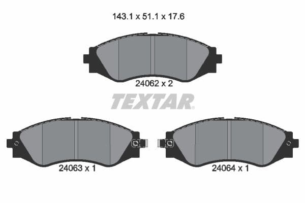 set placute frana,frana disc TEXTAR 2406201