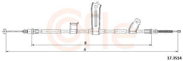 Cablu, frana de parcare COFLE 17.3514