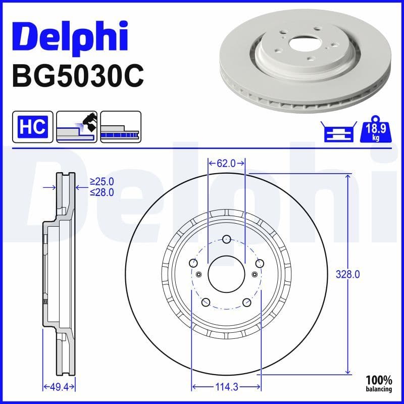 Disc frana DELPHI BG5030C